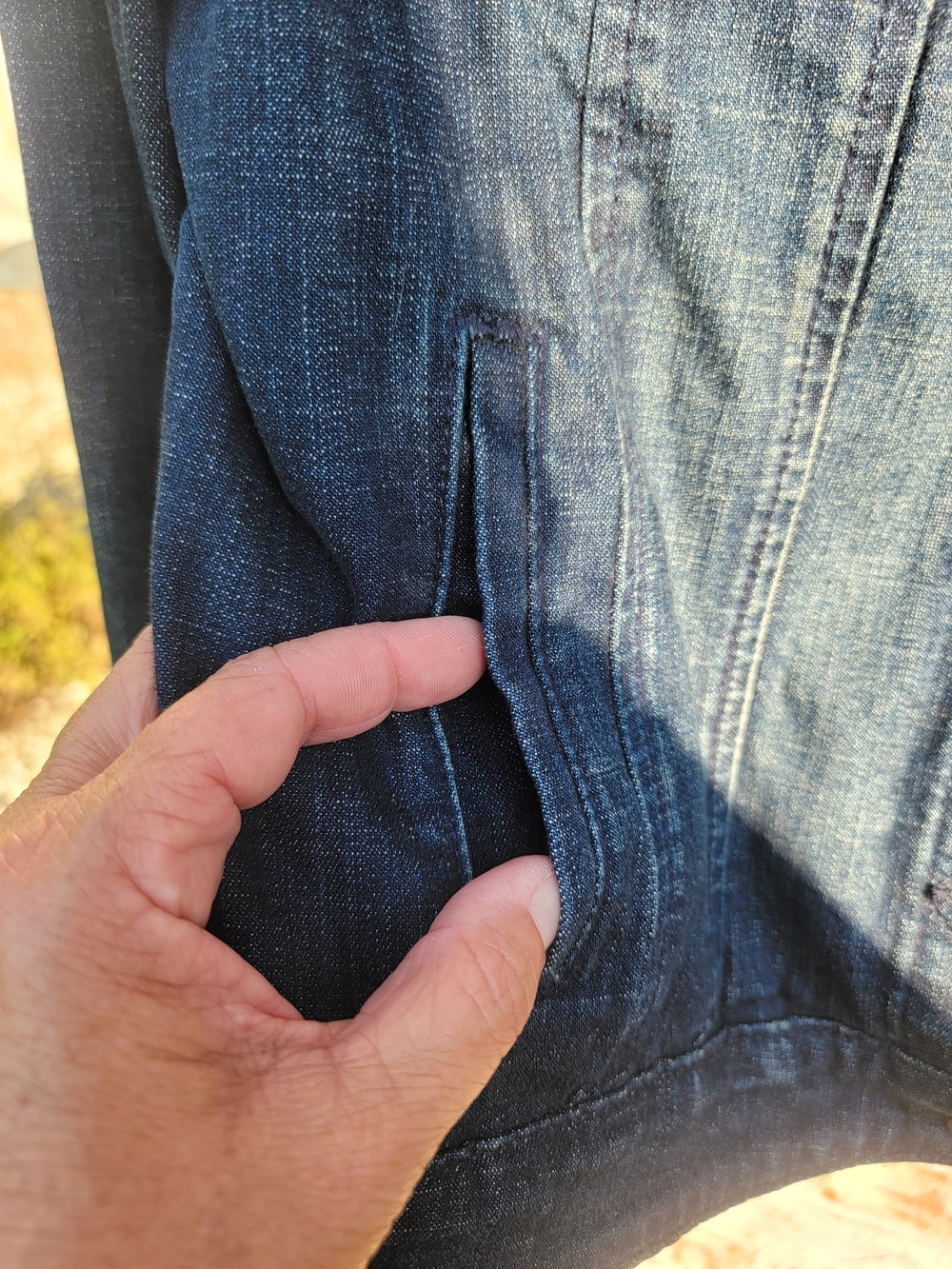 Women's Elle Indigo Blue Denim Jacket - Picture 8 of 8